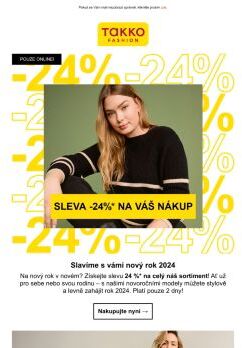 Módní ohňostroj: Sleva 24 % na váš nákup – platí pouze do zítřka!