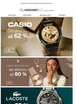 Hodinky CASIO se slevou až 62 % >> Pojďte do toho naplno!