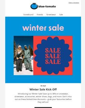 ❄️WINTER SALE: up to 30% off❄️