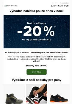 Noční nákupy: -2️⃣0️⃣ % na modely, které ve výprodeji nenajdete ✨