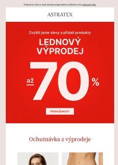 Až −70 %. Zvýšili jsme slevy a přidali produkty!