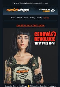 🔴 Cenová revoluce: SLEVY PŘES 70 %!