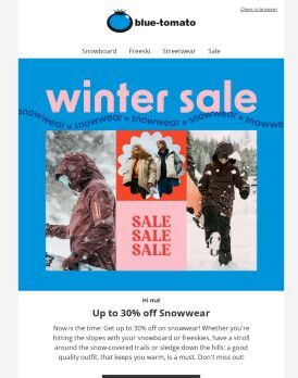 Winter Sale: Snowwear