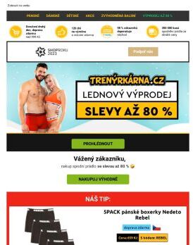 Lednový VÝPRODEJ až -80 % ❗