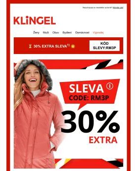 Akce pokračuje! Slevy až do 70% + 30% extra sleva