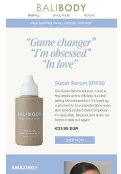 RATED 5 STARS ⭐️ SUPER SERUM SPF30