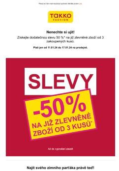 50% dodatečná sleva od 3 kusů