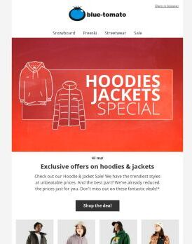 Hoodies & Jackets at Special Prices