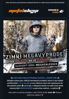 ❄️ ZIMNÍ MEGAVÝPRODEJ = 10% extra sleva!