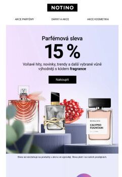 15% sleva na oblíbené parfémové hity, novinky a trendy!