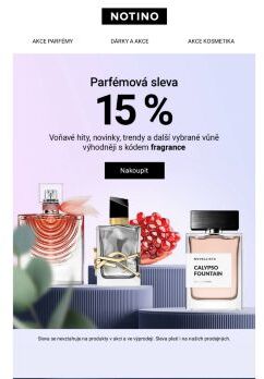 Speciální 15% sleva na vybrané parfémy