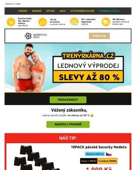 Lednový VÝPRODEJ až -80 % ❗