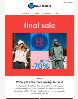 Winter Sale continues – Get up to 70 % off