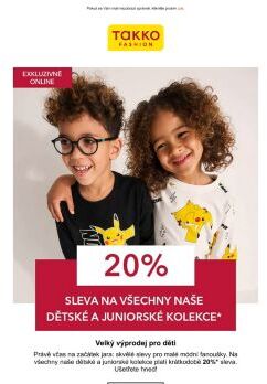 Exkluzivně online: 20%* na trendy dětské oblečení