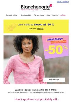 Až -50 % | Pevné základy Vašeho šatníku