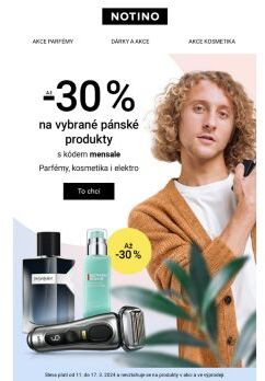 Až −30 % na vaše produkty, pánové!