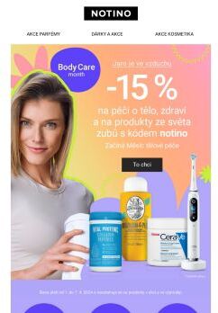 Měsíc péče o tělo a zdraví s 15% slevou