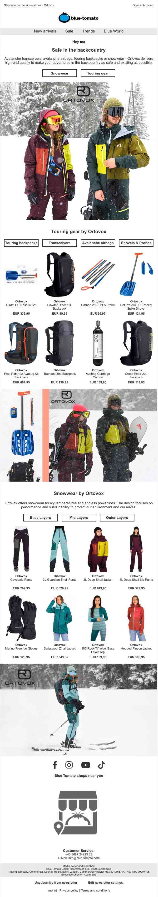 Ortovox: touring gear and snowwear