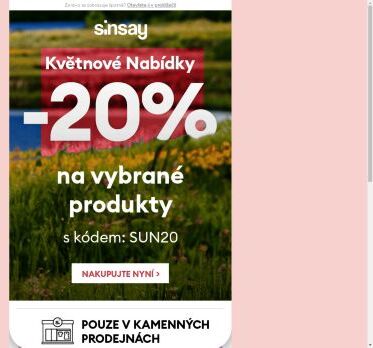 🌼 Květnové Nabídky [ -20% ]