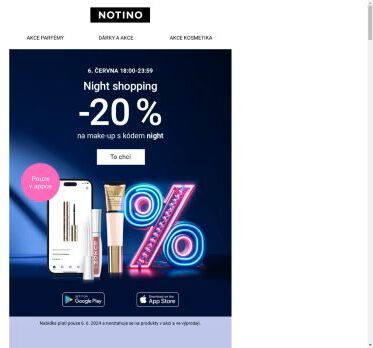 −20 %! Night shopping již DNES!