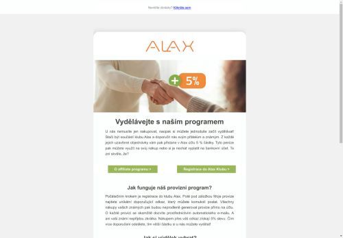 Vydělávejte s Alax – stačí doporučit známým!