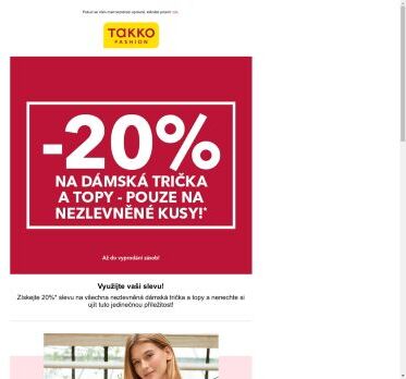 Jen krátkodobě: Získejte 20 % na dámská trička a topy!