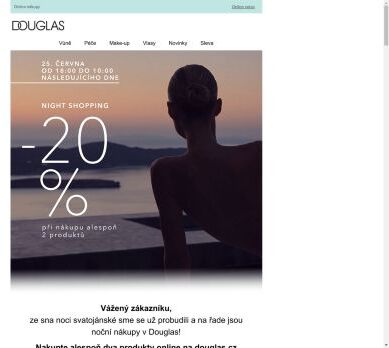 Prožijte čaro letní noci s online nákupy v Douglas