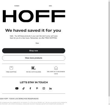 WE ARE KEEPING YOUR HOFFS (WITH FREE SHIPPING)
