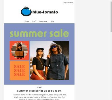 SUMMER SALE: -50 % on accessories