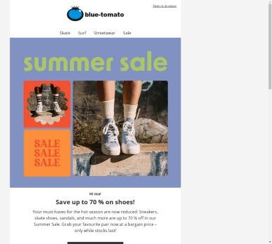 70 % OFF: Shoes, summer, sun!