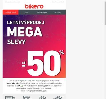 Startuje letní výprodej s MEGA slevami až 50 %!🚴