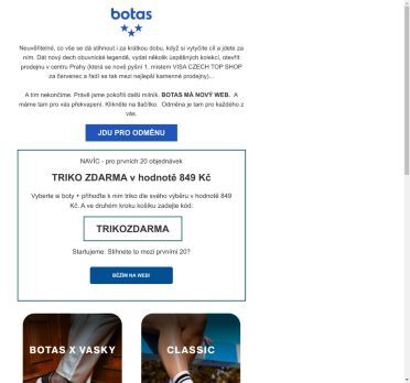 Botas má nový web. A dárek pro každého z vás.