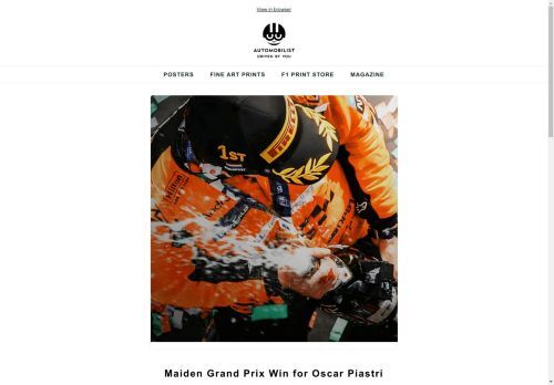 Oscar Piastri, Champagne & Confetti: Maiden Win
 Collector’s Edition