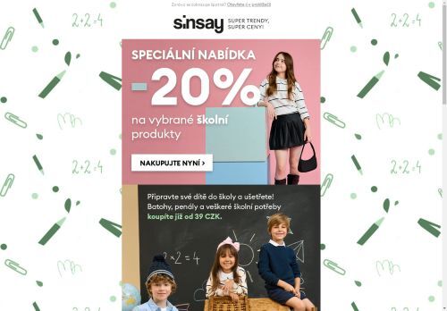 📕 -20% 📕 na vybrané školní produkty 🎒