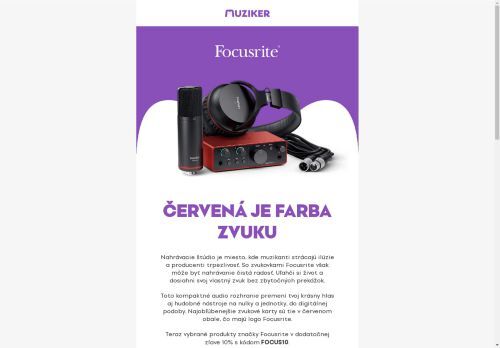 Focusrite: Červená je farba zvuku