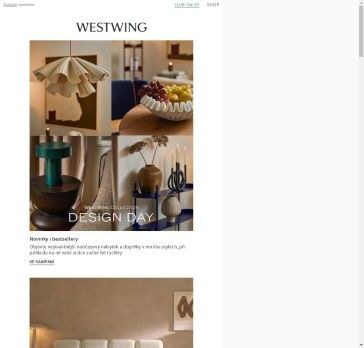 DESIGN DAY! Nakupujte 1200 novinek i bestsellerů z Westwing Collection