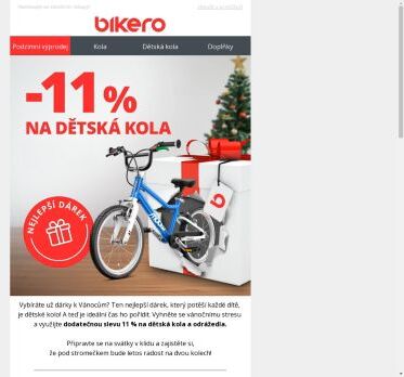 💥 Připravte se na Vánoce už teď – dětská kola se slevou 11 %! 🚲