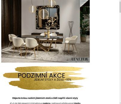 Měsíční akce -10% na jídelní stoly a židle