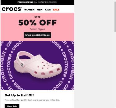 Croctober deals are here! Get up to 50% off