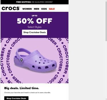 Celebrate Croctober and SAVE up to 50% off