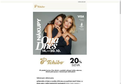 20% sleva s kódem ONA20DNES 🛍️