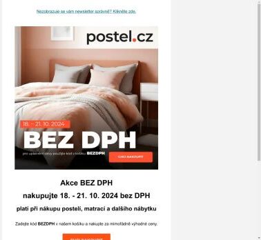 Využijte mimořádnou možnost nakoupit bez DPH