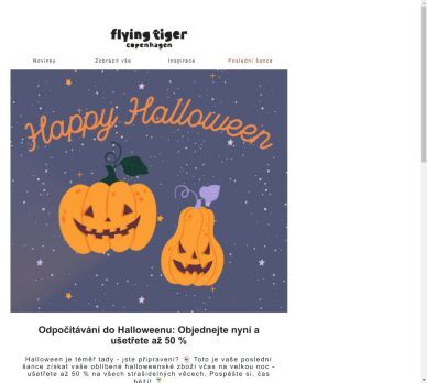 Získejte až 50% slevu na
 naše oblíbené položky k Halloweenu
 🎃