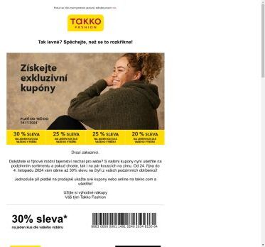 Získejte s kupóny slevu až 30 %*!