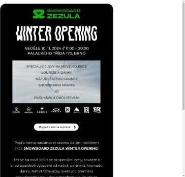 Přijď na SNOWBOARD ZEZULA Winter Opening 🤘