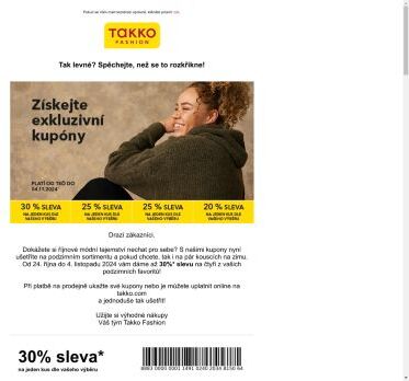 Získejte s kupóny slevu až 30 %*!