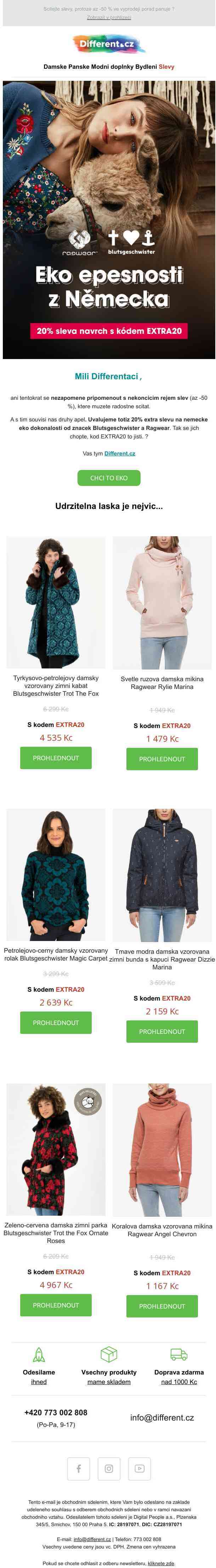 💚 Extra 20% sleva na Blutsgeschwister a Ragwear 💚