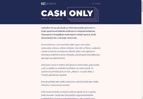 Cash Only: Co způsobuje odpor k modernizaci českého státu