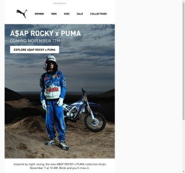 A$AP ROCKY x PUMA: Drops on 07.11 at 10am