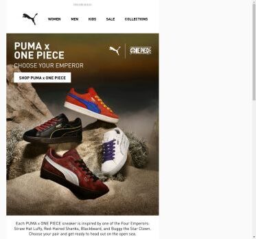 PUMA x ONE PIECE: Adventure Awaits